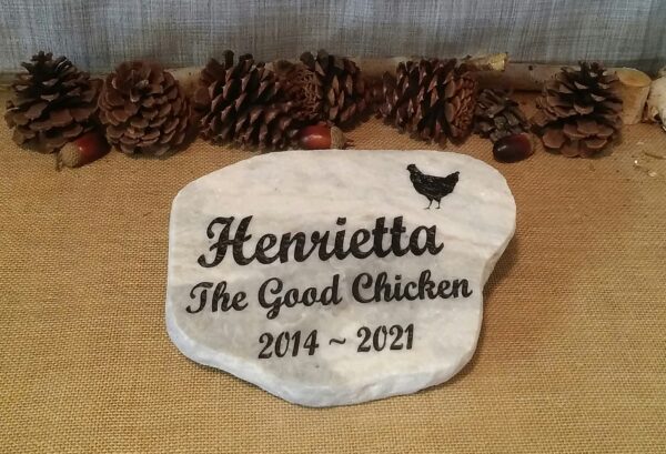 Pet Grave Marker in Granite Stone for Henrietta