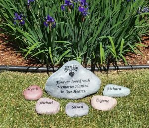 Engraved Memorial Stones for Garden