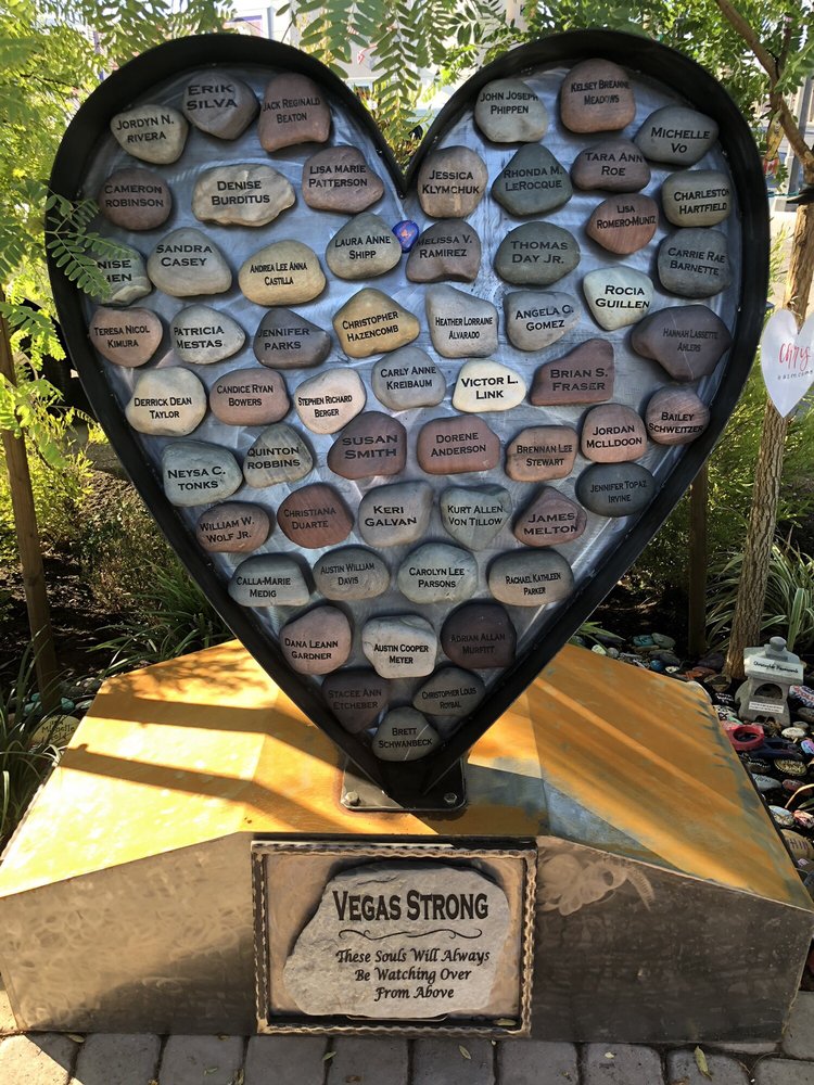 Vegas Strong Engraved Rocks Memorial