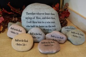 Biblical Quotes Engraved on Rocks